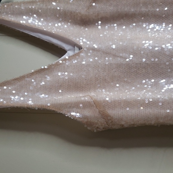 Women's Mini A line Squin Mini Dress - A New Day Cream - Picture 6 of 9